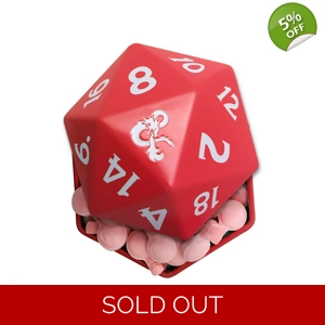 Dungeons & Dragons D20 +1 Cherry Potion Candy Tin - 34g Boston America